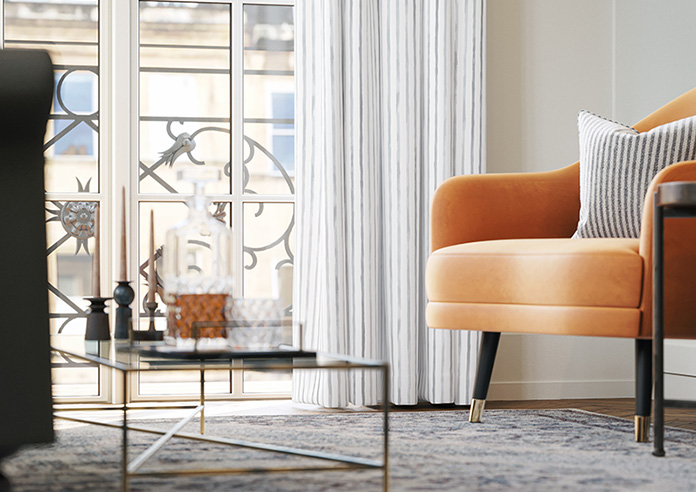 Vintage Stripe, Mixed Grey - Made to Measure Curtains - Image 5